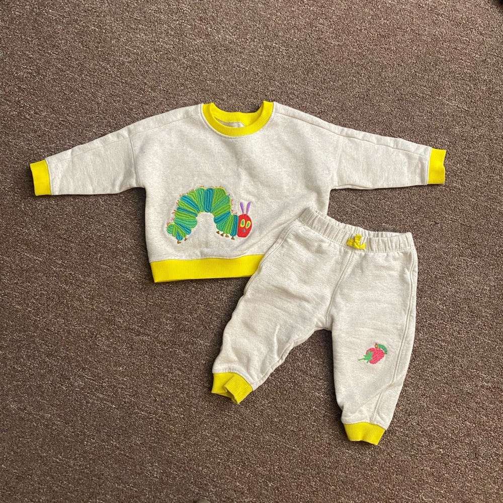 The Very Hungry Caterpillar Cream & Yellow Kids Matching Set